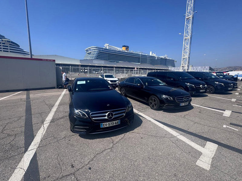 Traslado con chófer en el puerto de cruceros de Marsella